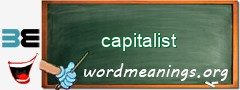 WordMeaning blackboard for capitalist